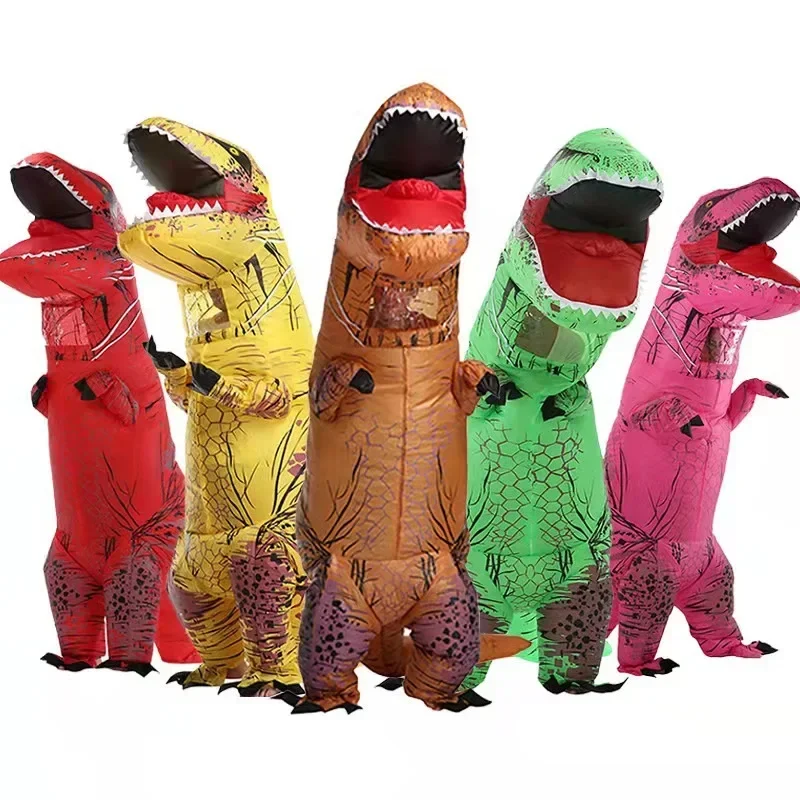 Inflatable Dinosaur Costume Adult - تيرانوصور ريكس نفخ زي التميمة أنيمي