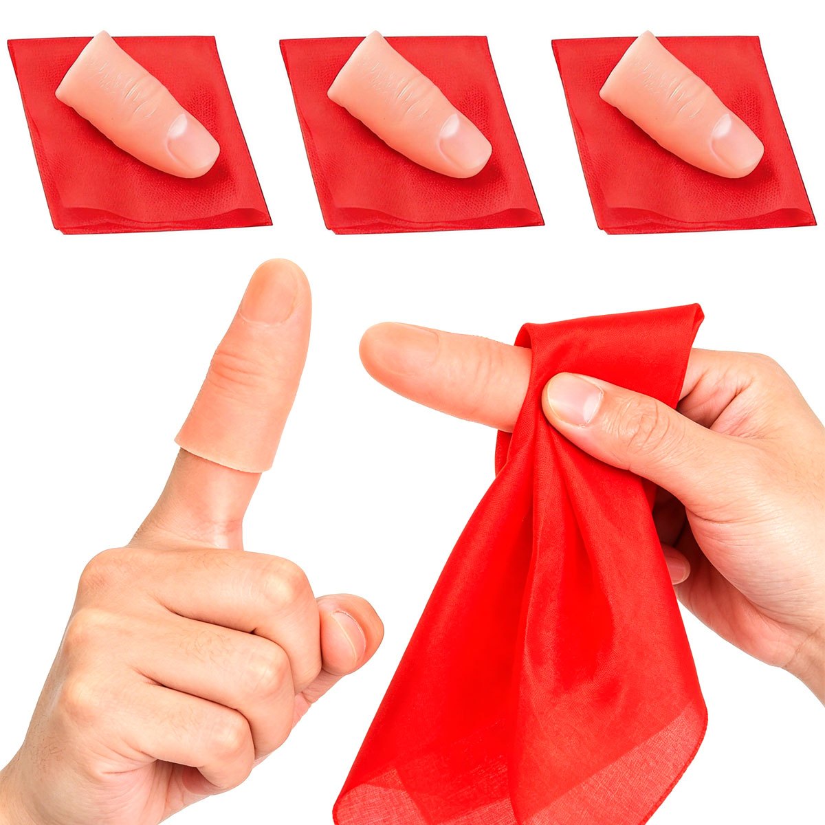 Thumb Tip Magic Trick Set - 3 مجموعات من أداة إخفاء الأصابع