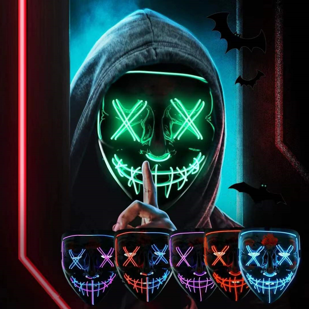 Led Purge Mask Halloween - أقنعة الهالوين للرجال والنساء LED تطهير