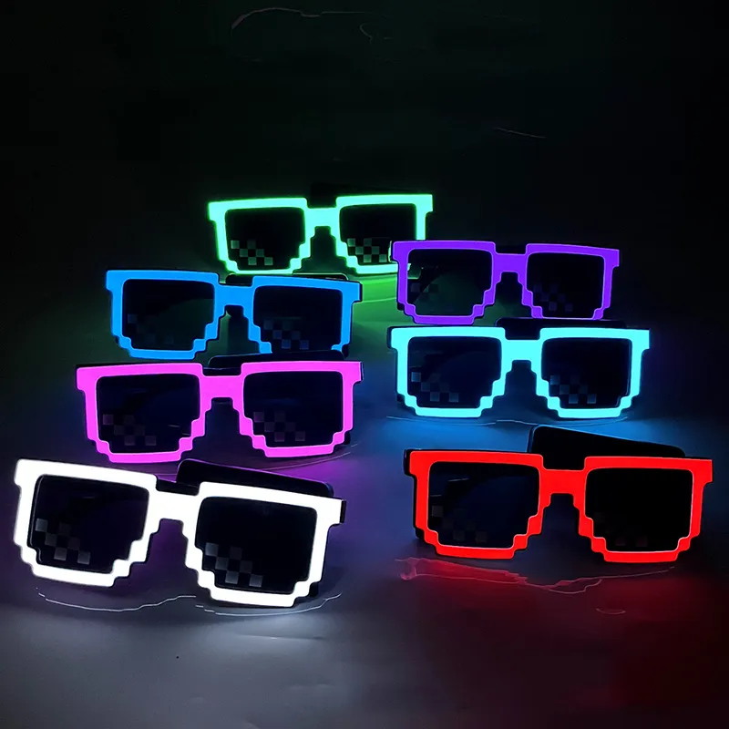 Glow In The Dark Party Glasses - نظارات شمسية لاسلكية بإضاءة LED بكسل