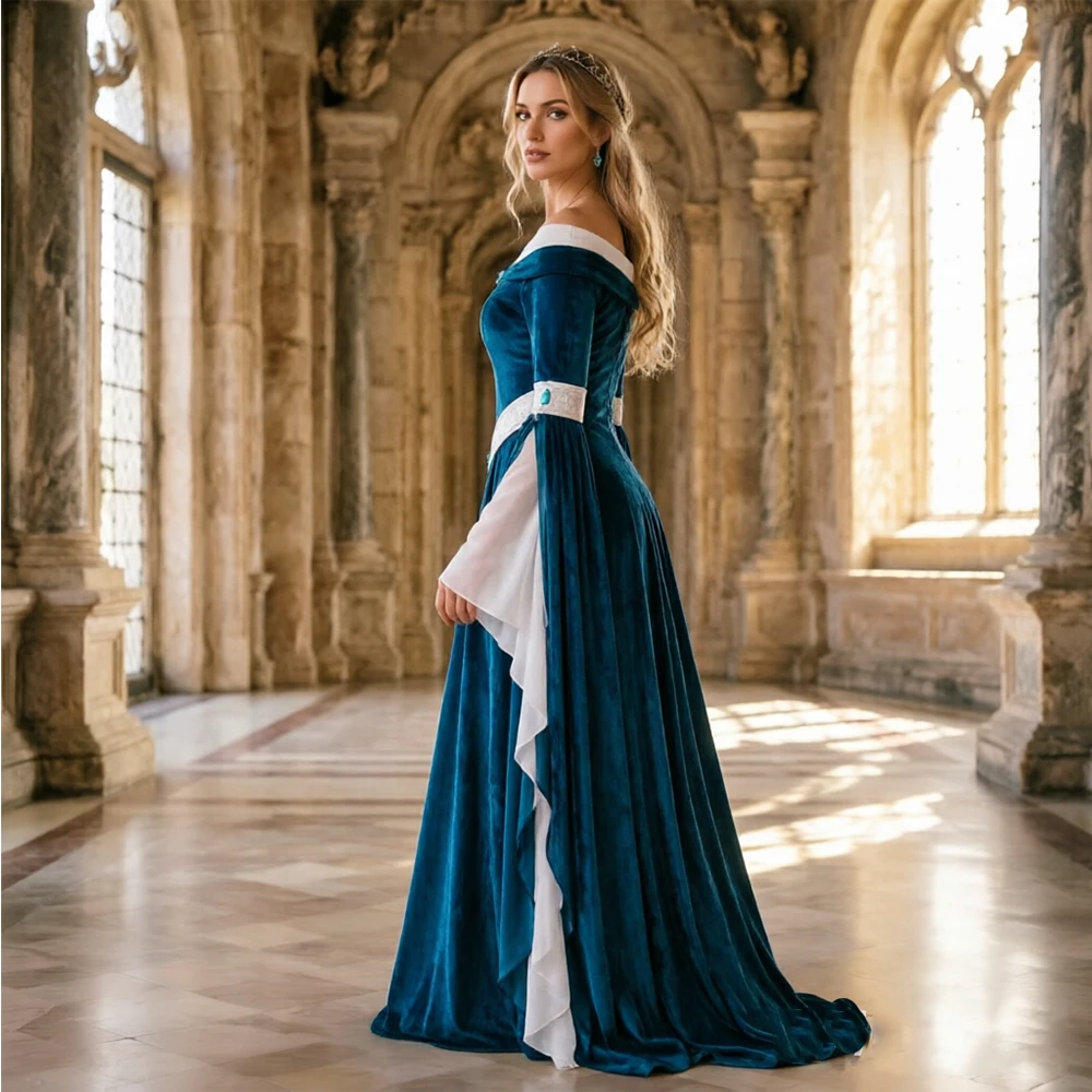 Medieval Renaissance Dress Women - فستان نسائي بأسلوب قزمي من عصر