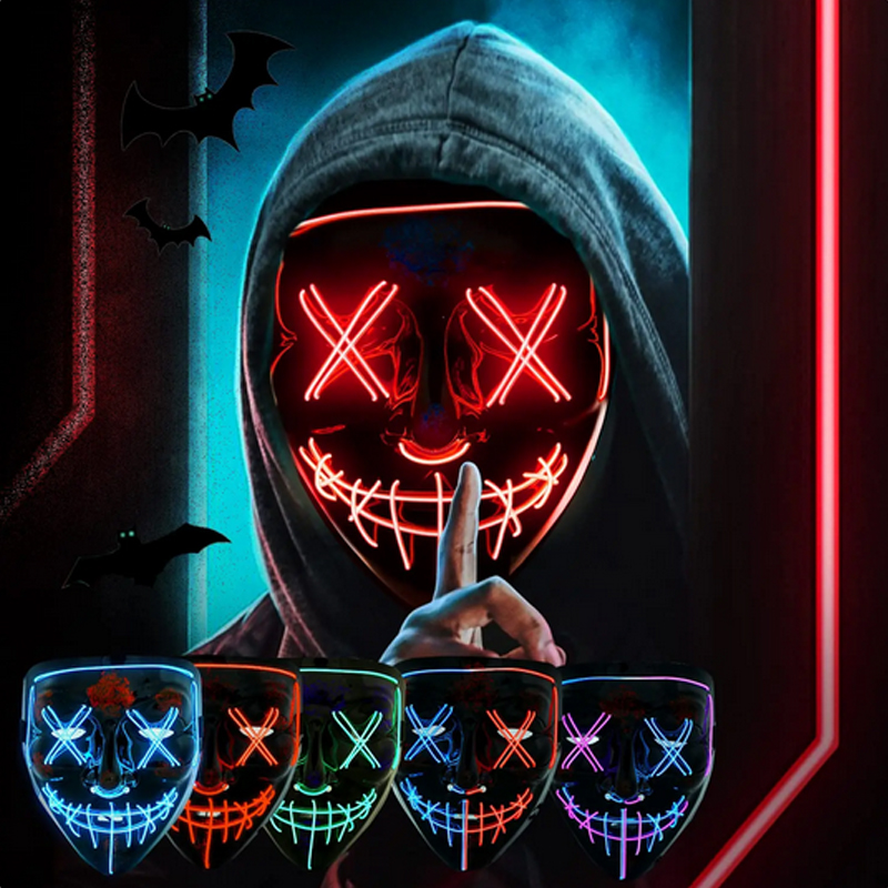 Led Purge Mask Halloween - قناع الهالوين المخيف بتصميم فينديتا، قناع