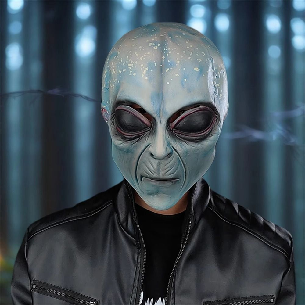 Latex Alien Mask Realistic - قناع كائن فضائي من مادة اللاتكس،