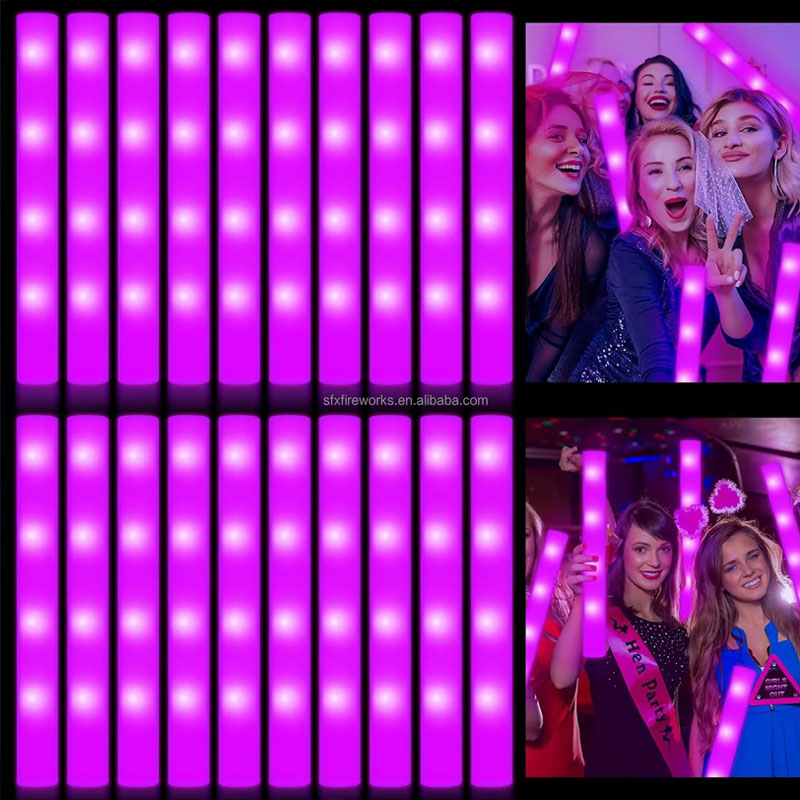 Flashing Led Foam Sticks Party - 20 قطعة من عصي الإضاءة الرغوية
