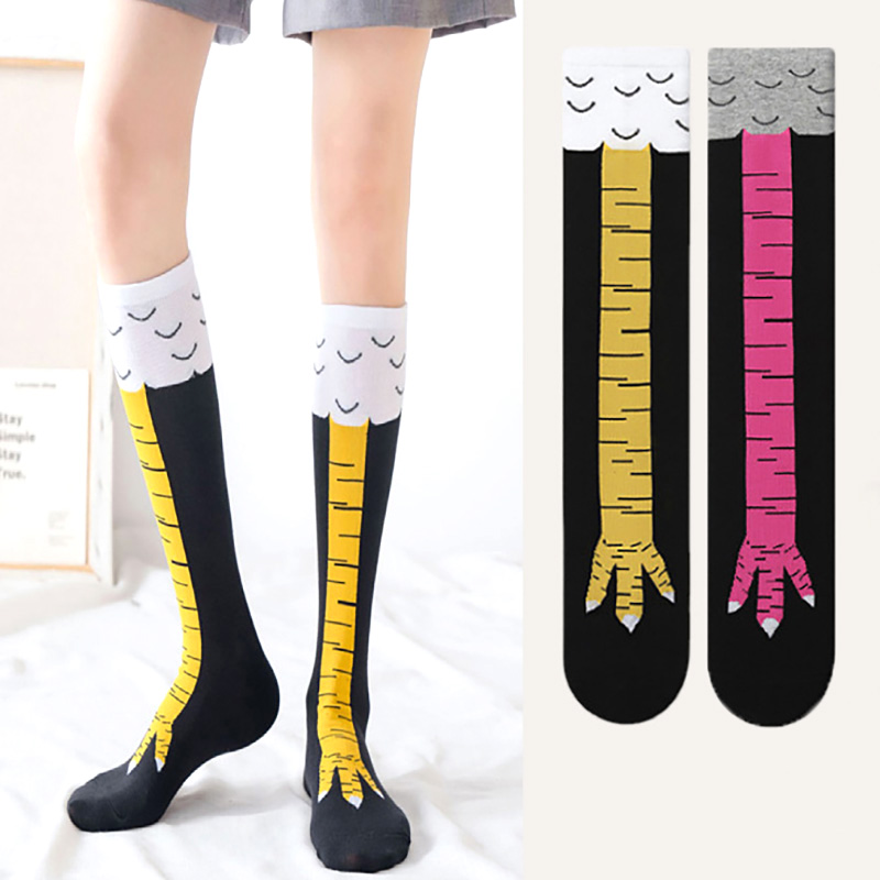 Funny Chicken Leg Socks - للجنسين جوارب مضحكة لطيف أقدام الدجاج