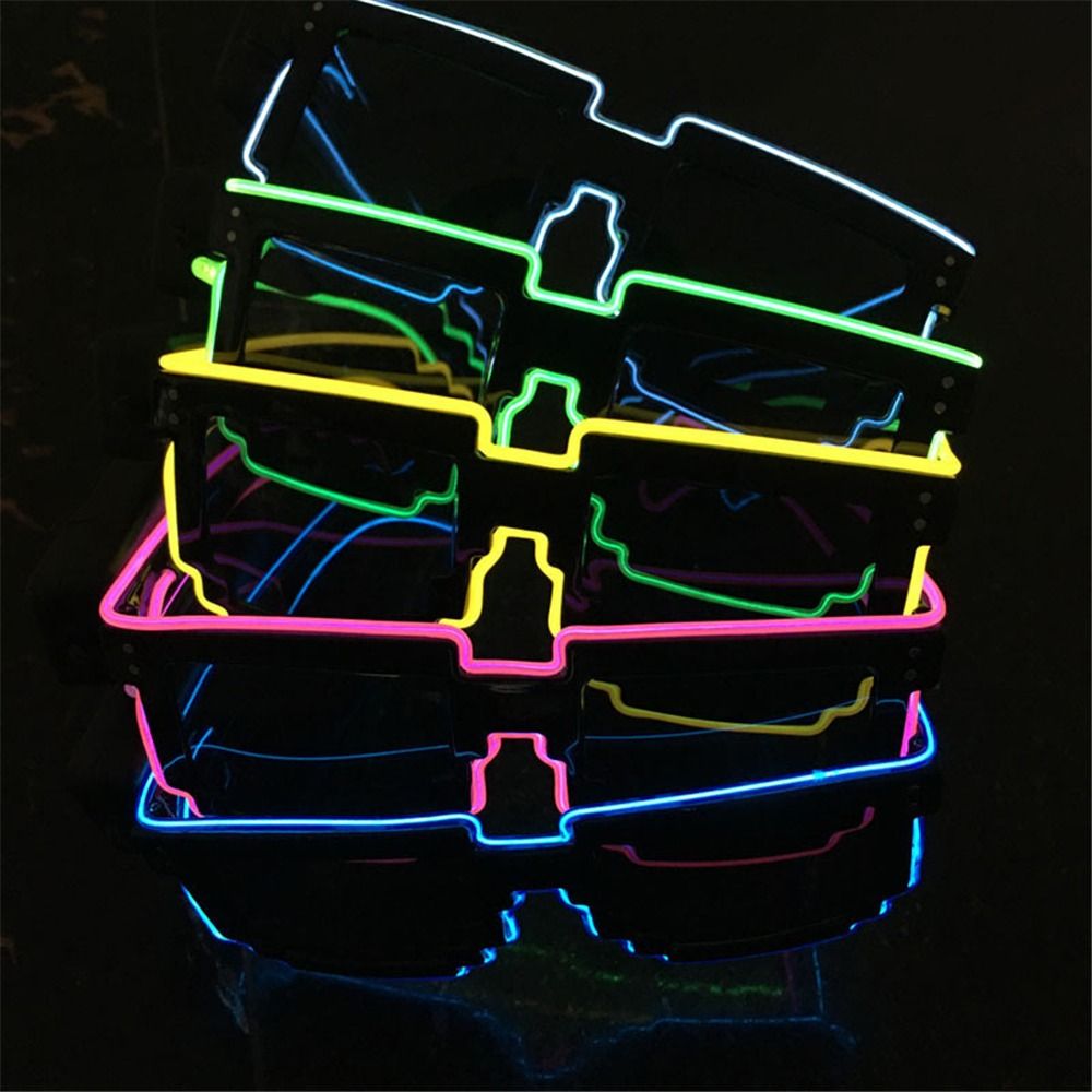 Glow In The Dark Party Glasses - نظارات ليد فسيفساء حديثة لحفلات الهذيان