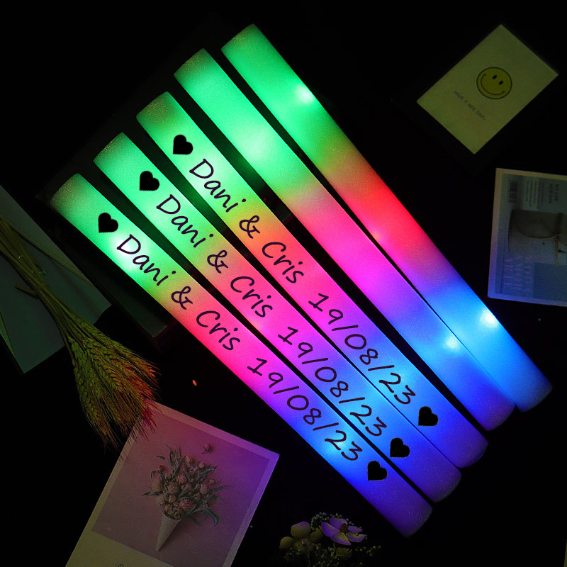 Glow In The Dark Party Glasses - 12/30/60 قطعة LED توهج العصي السائبة