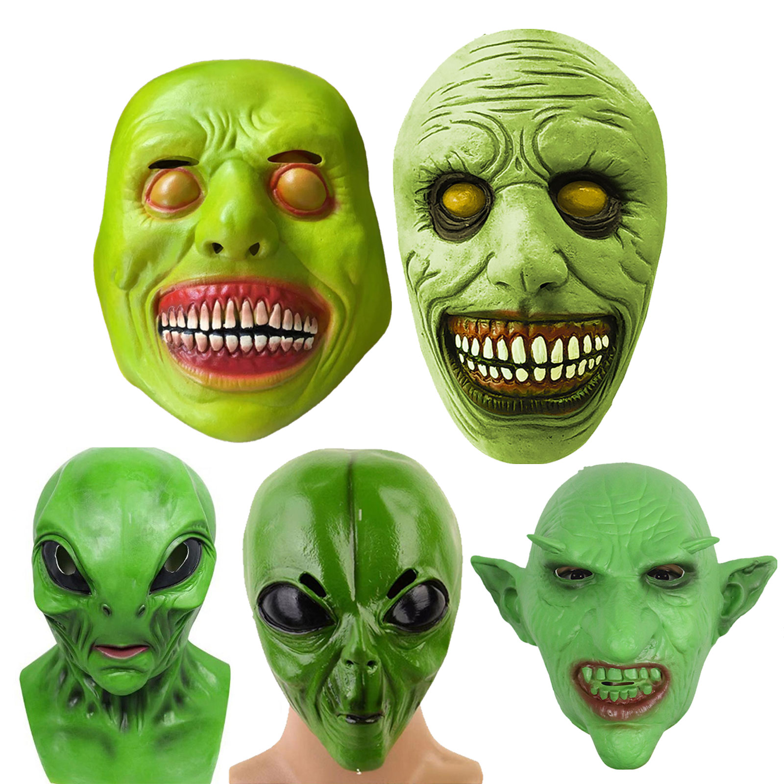 Latex Alien Mask Realistic - قناع الهالوين الغريب واقعي زينومورف UFO
