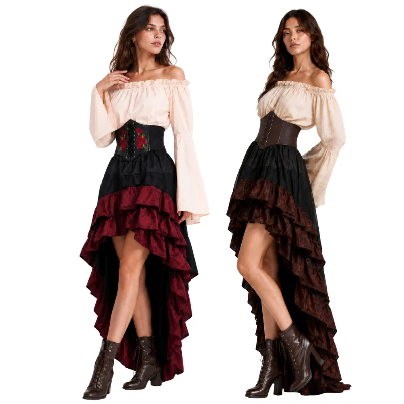 Medieval Renaissance Dress Women - فستان قرصان عتيق من العصور الوسطى
