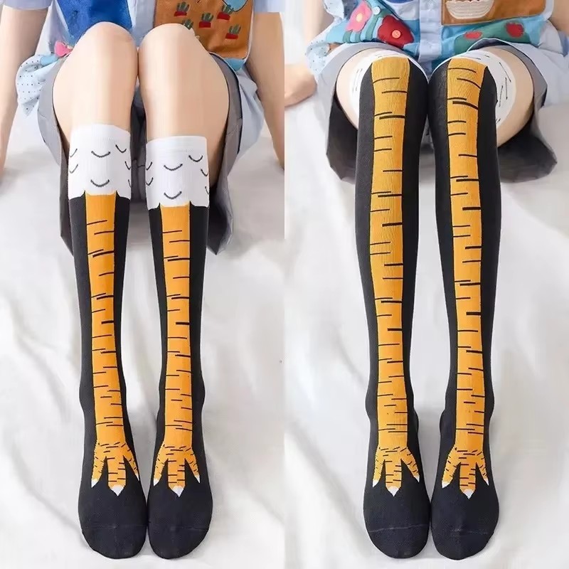 Funny Chicken Leg Socks - مضحك الدجاج باو تخزين الإفراط في