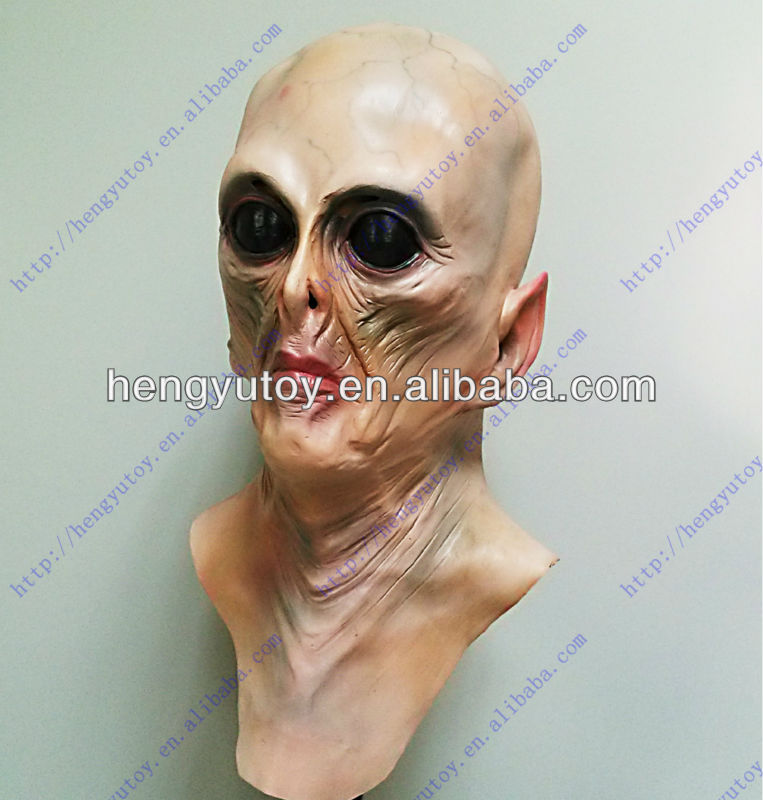 Latex Alien Mask Realistic - قناع كائن فضائي فاخر من اللاتكس