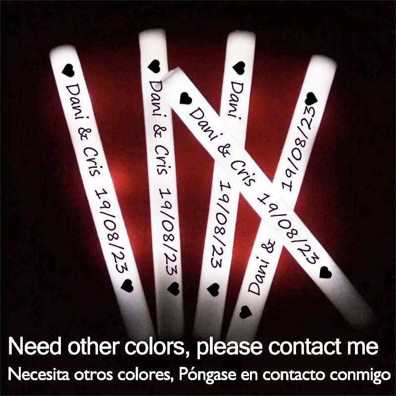 Flashing Led Foam Sticks Party - 60/100/500 قطعة LED توهج العصي شخصية