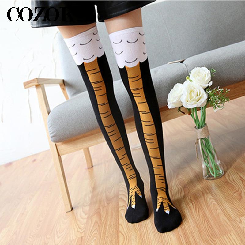 Funny Chicken Leg Socks - عالية الجودة المرأة مجنون مضحك الدجاج