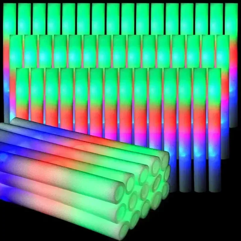 30 قطعة من عصي الإضاءة الرغوية - مراجعة Flashing Led Foam Sticks Party وسعره