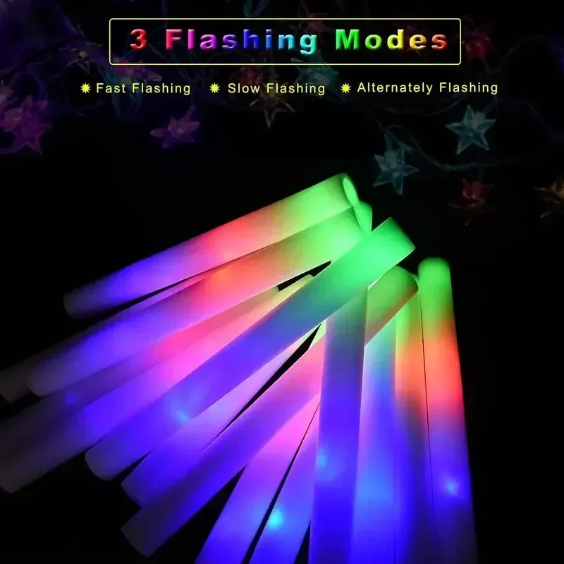 30 قطعة من عصي الإضاءة الرغوية - مراجعة Flashing Led Foam Sticks Party وسعره