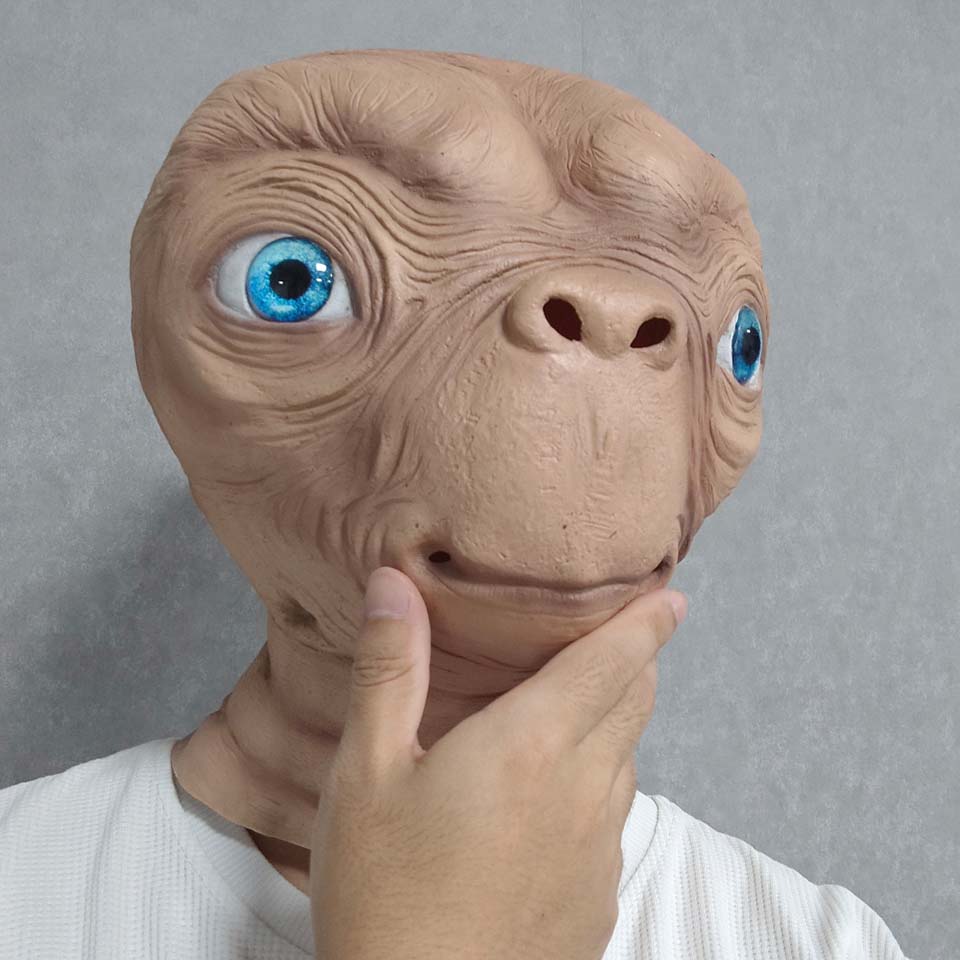 قناع لاتكس واقعي لشخصية إيت ال - مراجعة Latex Alien Mask Realistic وسعره