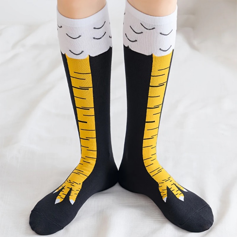 1/2/5 أزواج من الجوارب النسائي - مراجعة Funny Chicken Leg Socks وسعره
