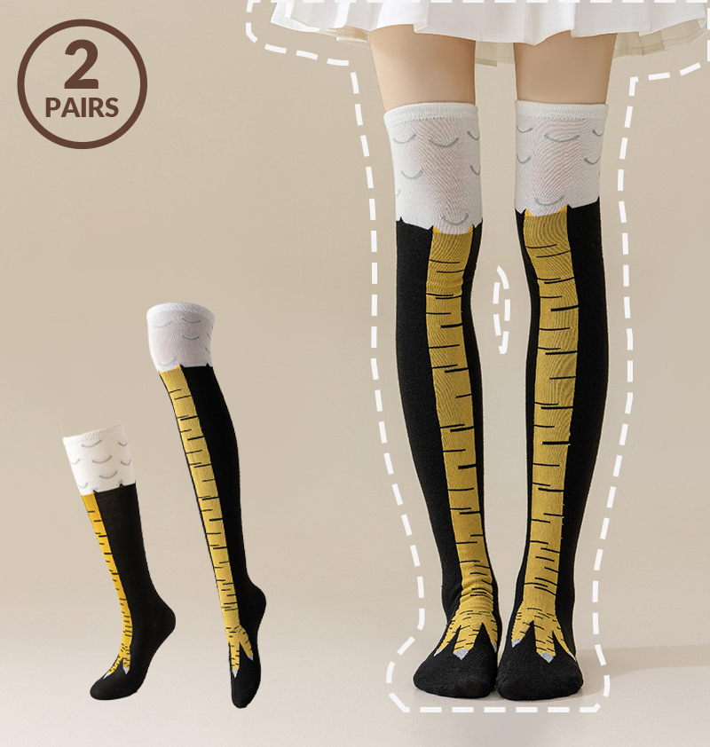1/2 باريس الرجال مضحك ثلاثية ا - مراجعة Funny Chicken Leg Socks وسعره