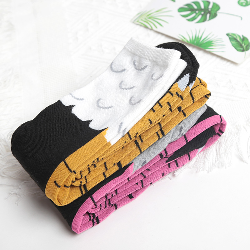 1Pairs النساء طباعة جوارب طويل - مراجعة Funny Chicken Leg Socks وسعره