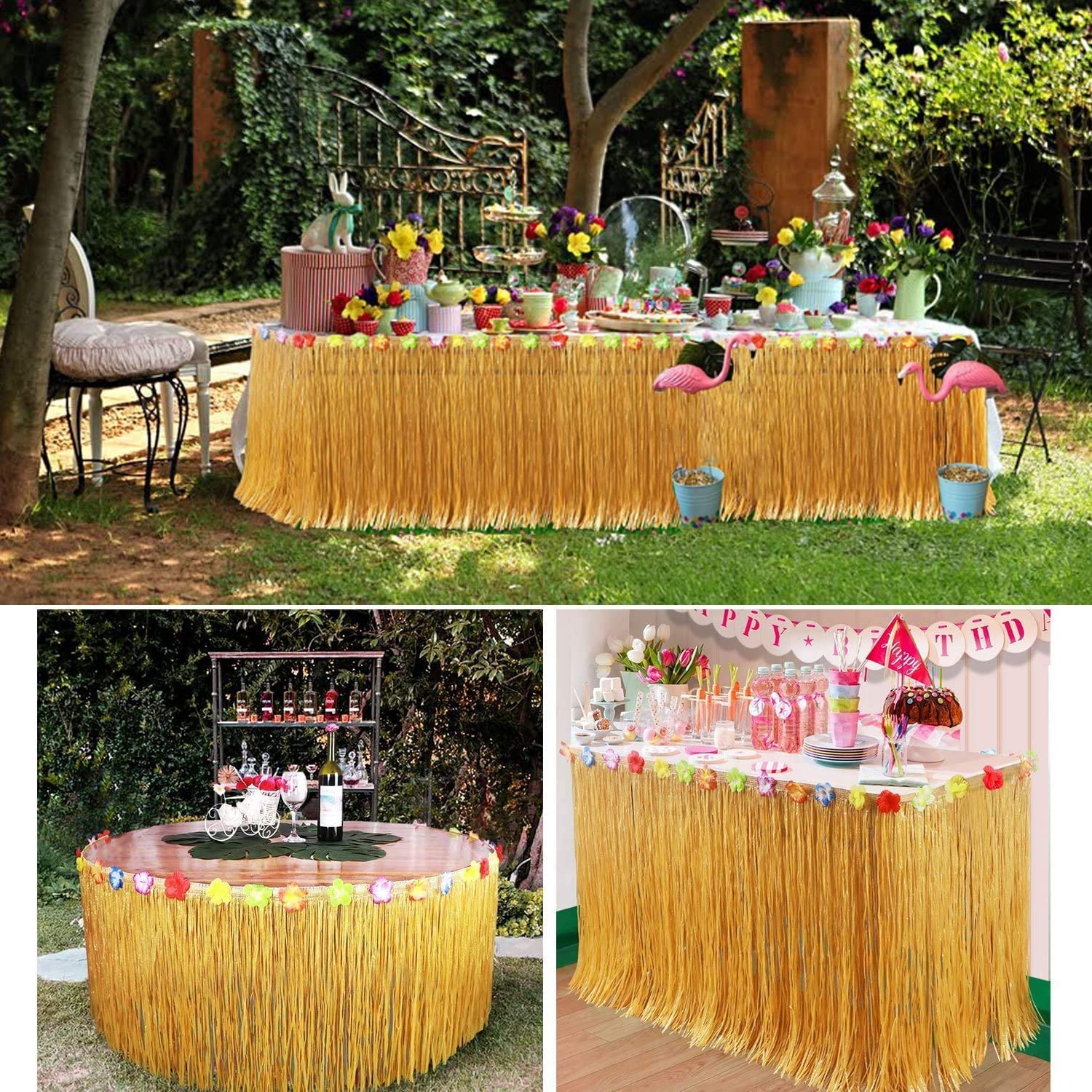 القش اللون Luau العشب تنورة ال - مراجعة Glow In The Dark Party Glasses وسعره