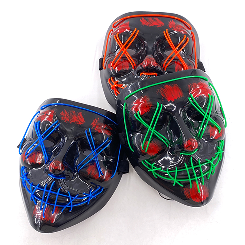 بالجملة 10 قطع أقنعة LED مضيئة - مراجعة Led Purge Mask Halloween وسعره