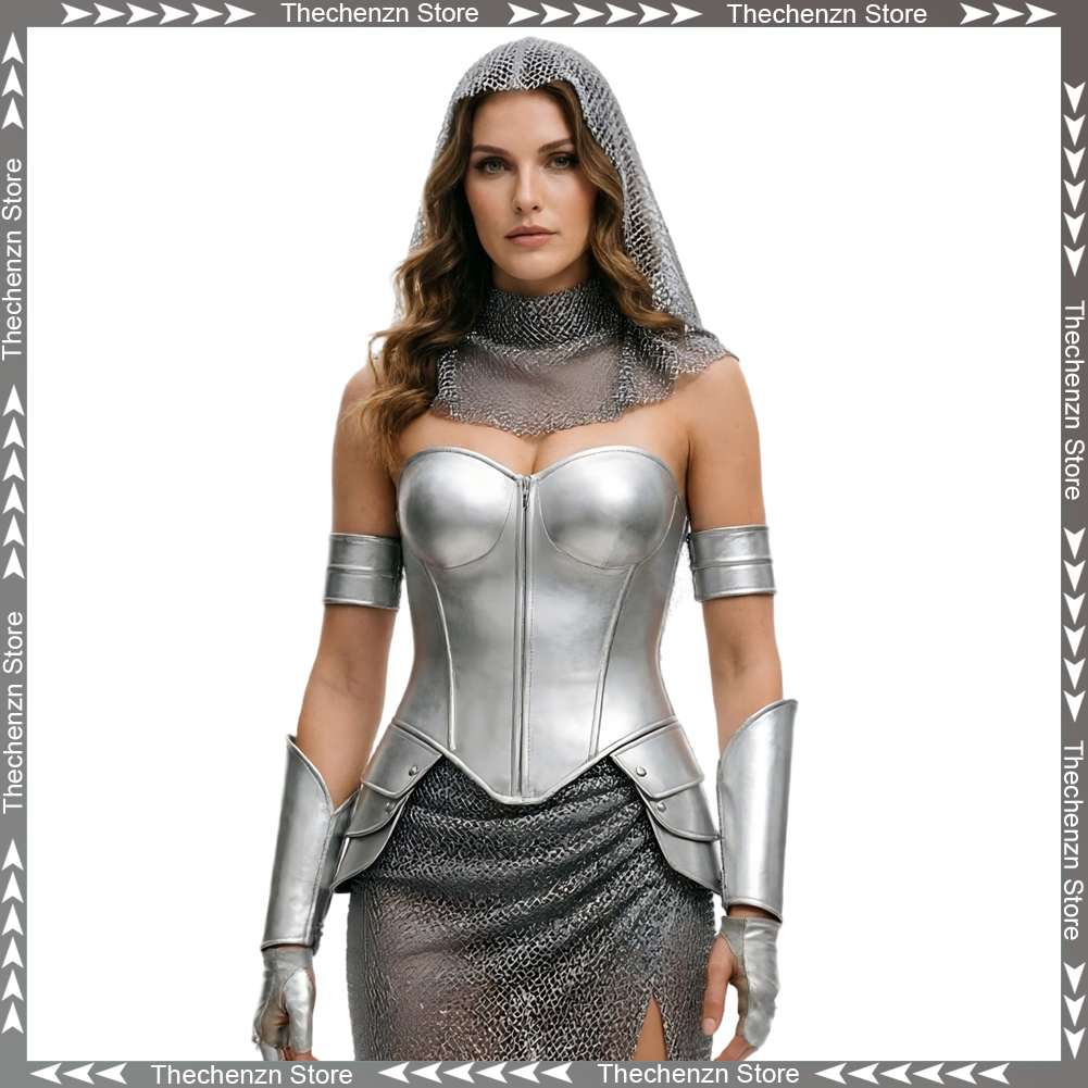 زي تنكري نسائي على شكل فارس من - مراجعة Medieval Renaissance Dress Women وسعره