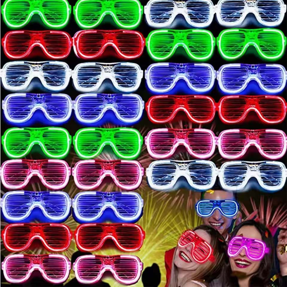 5-50 قطعة نظارات LED مضيئة بال - مراجعة Glow In The Dark Party Glasses وسعره