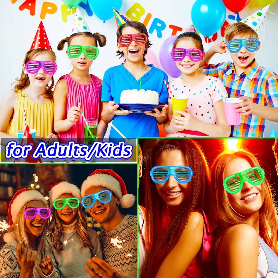 5-50 قطعة نظارات LED مضيئة بال - مراجعة Glow In The Dark Party Glasses وسعره