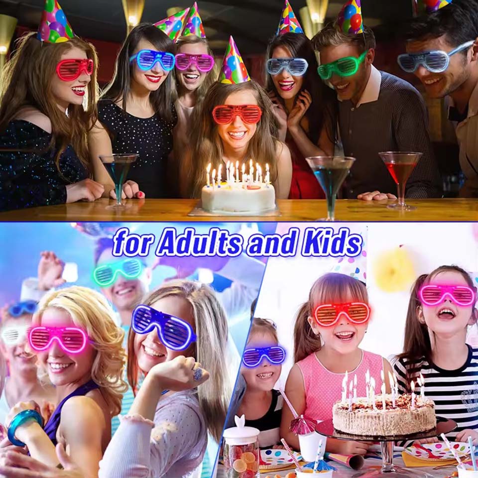 5-50 قطعة نظارات LED مضيئة بال - مراجعة Glow In The Dark Party Glasses وسعره