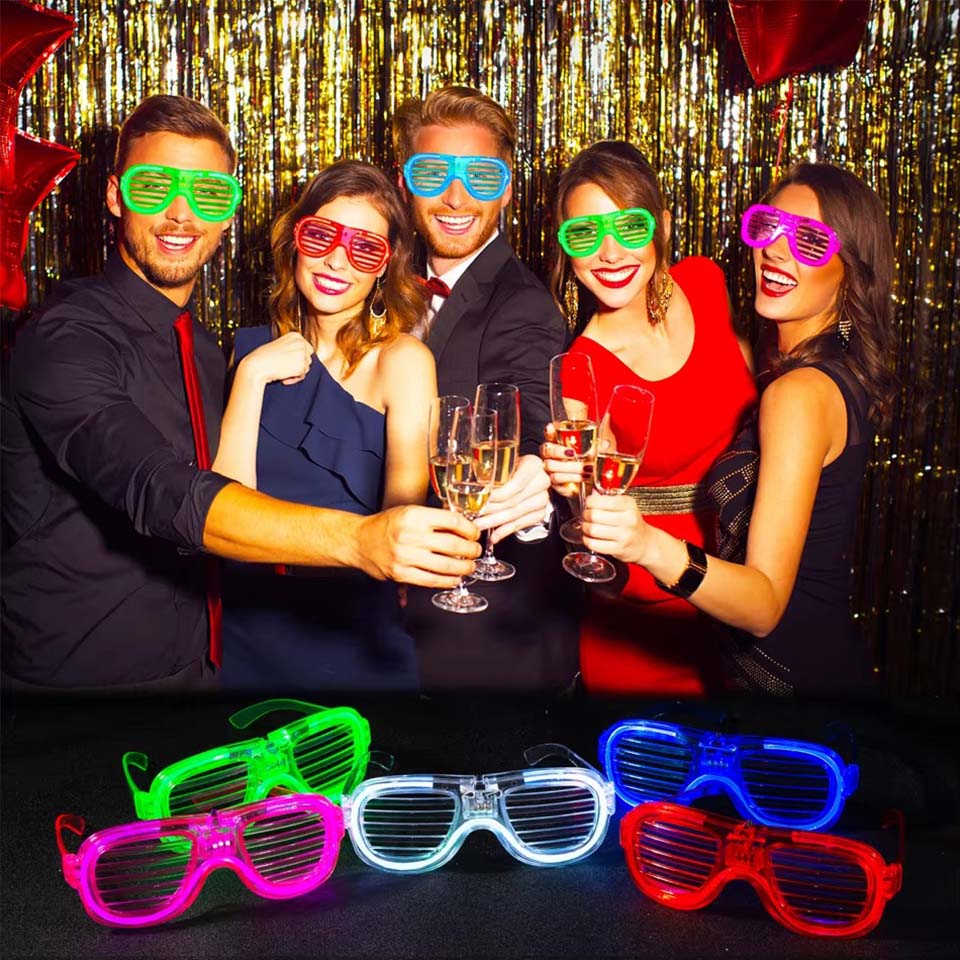 5-50 قطعة نظارات LED مضيئة بال - مراجعة Glow In The Dark Party Glasses وسعره