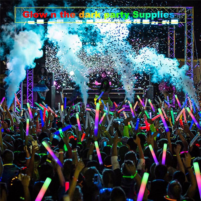 أعواد توهج A75K، أعواد إسفنجية - مراجعة Flashing Led Foam Sticks Party وسعره