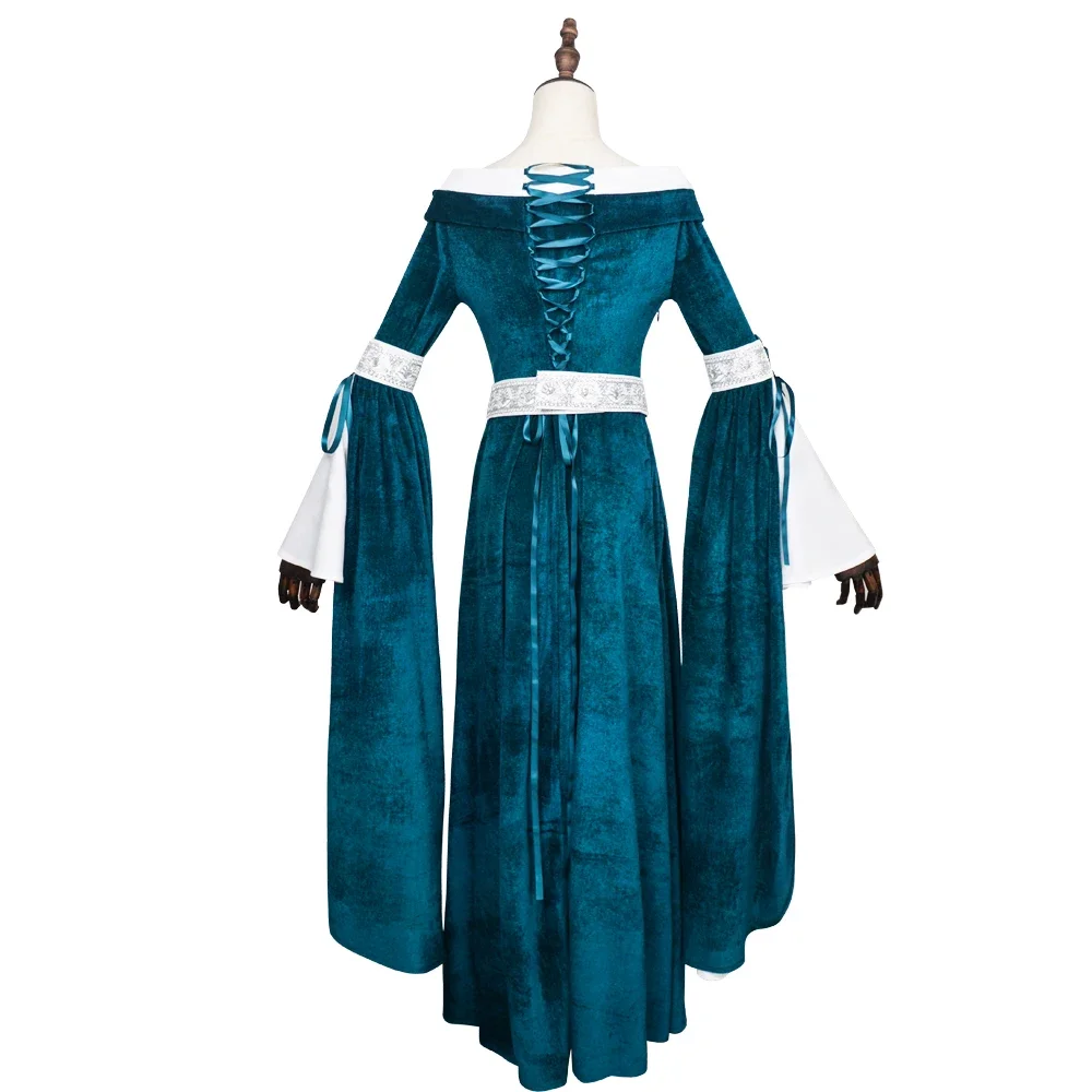 فستان نسائي بأسلوب قزمي من عصر - مراجعة Medieval Renaissance Dress Women وسعره