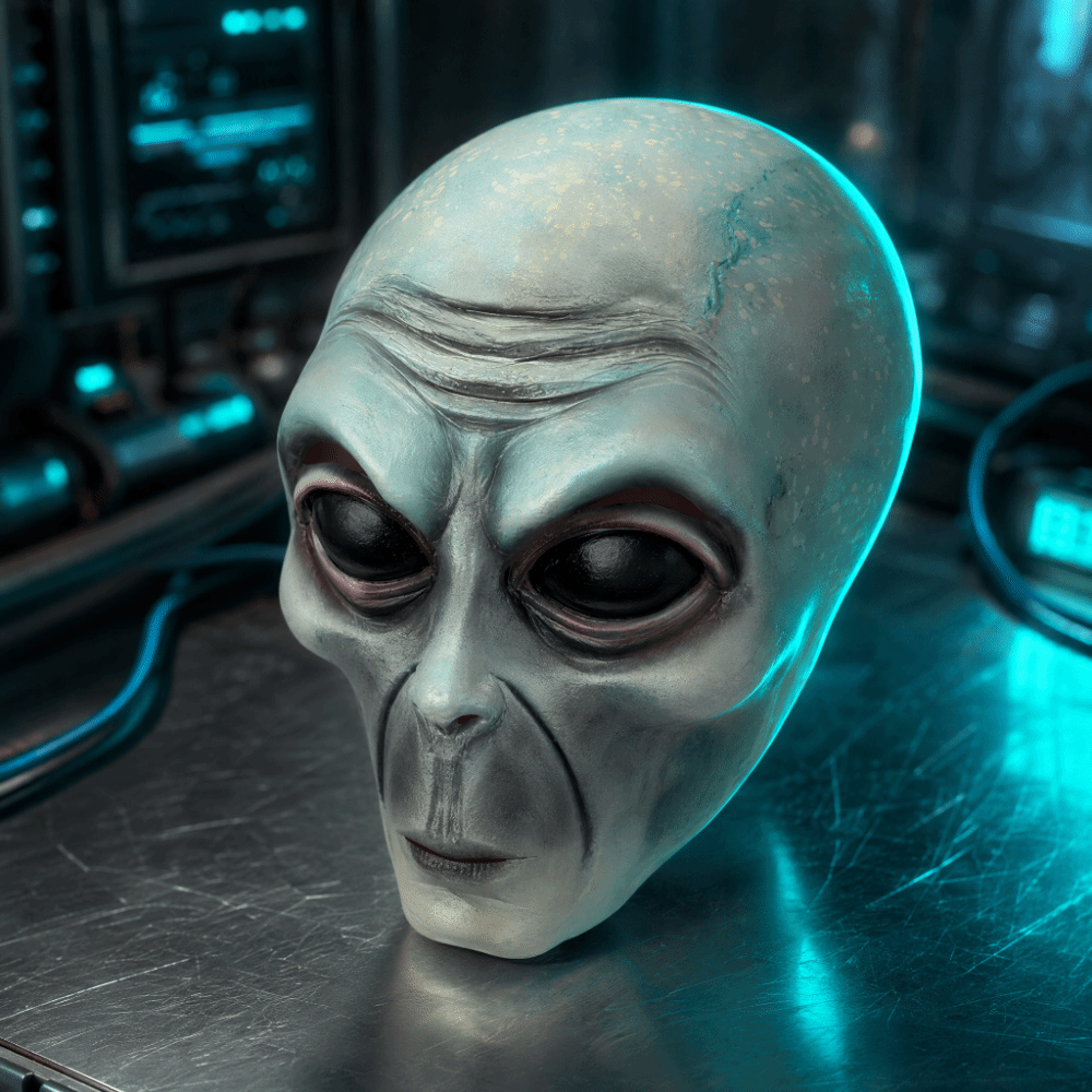 قناع كائن فضائي من مادة اللاتك - مراجعة Latex Alien Mask Realistic وسعره