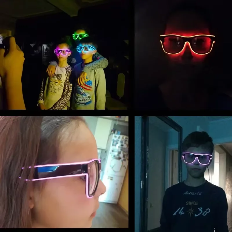 نظارات شمسية مضيئة بتقنية LED  - مراجعة Glow In The Dark Party Glasses وسعره