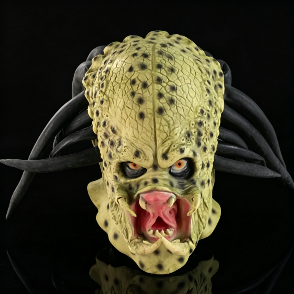 قناع رأس كامل واقعي بتصميم كائ - مراجعة Latex Alien Mask Realistic وسعره
