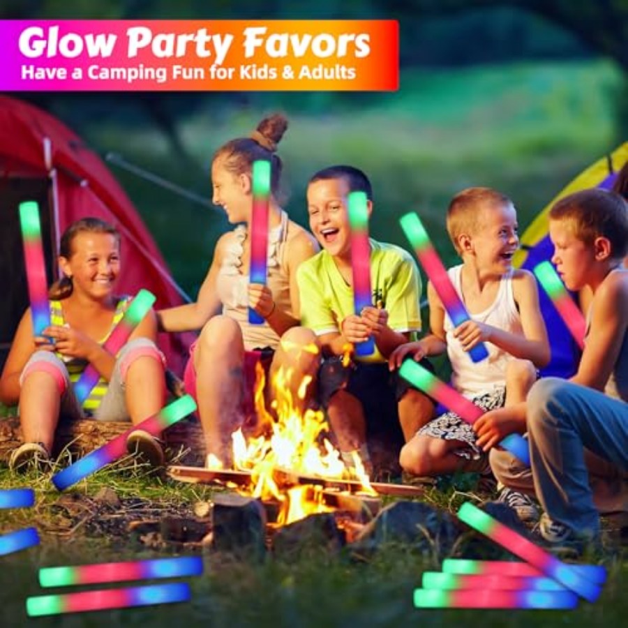 70 قطعة من عصي الإضاءة الرغوية - مراجعة Flashing Led Foam Sticks Party وسعره