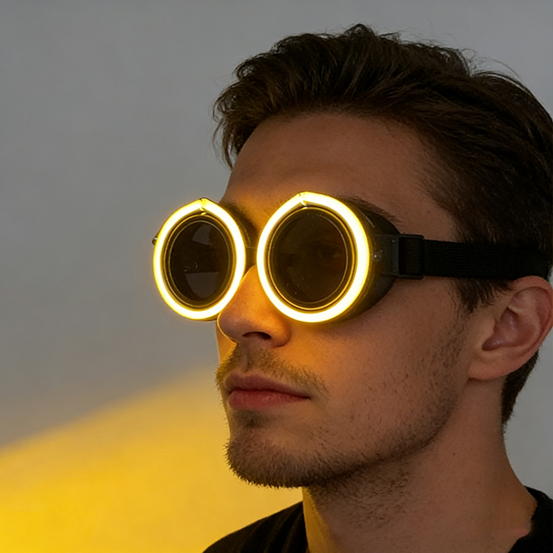نظارات LED مضيئة جديدة بتصميم  - مراجعة Glow In The Dark Party Glasses وسعره