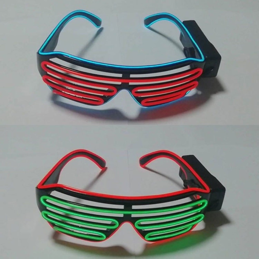 نظارات LED لاسلكية مضيئة بلوني - مراجعة Glow In The Dark Party Glasses وسعره