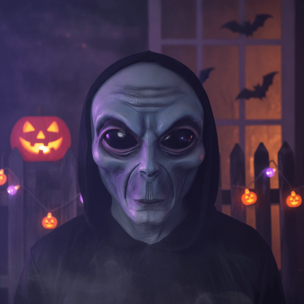 قناع كائن فضائي من مادة اللاتك - مراجعة Latex Alien Mask Realistic وسعره