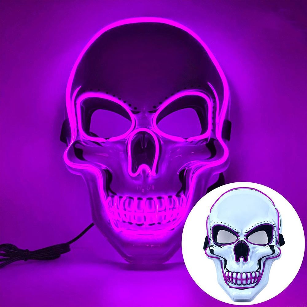 قناع جمجمة مرعب للهالوين مع إض - مراجعة Led Purge Mask Halloween وسعره