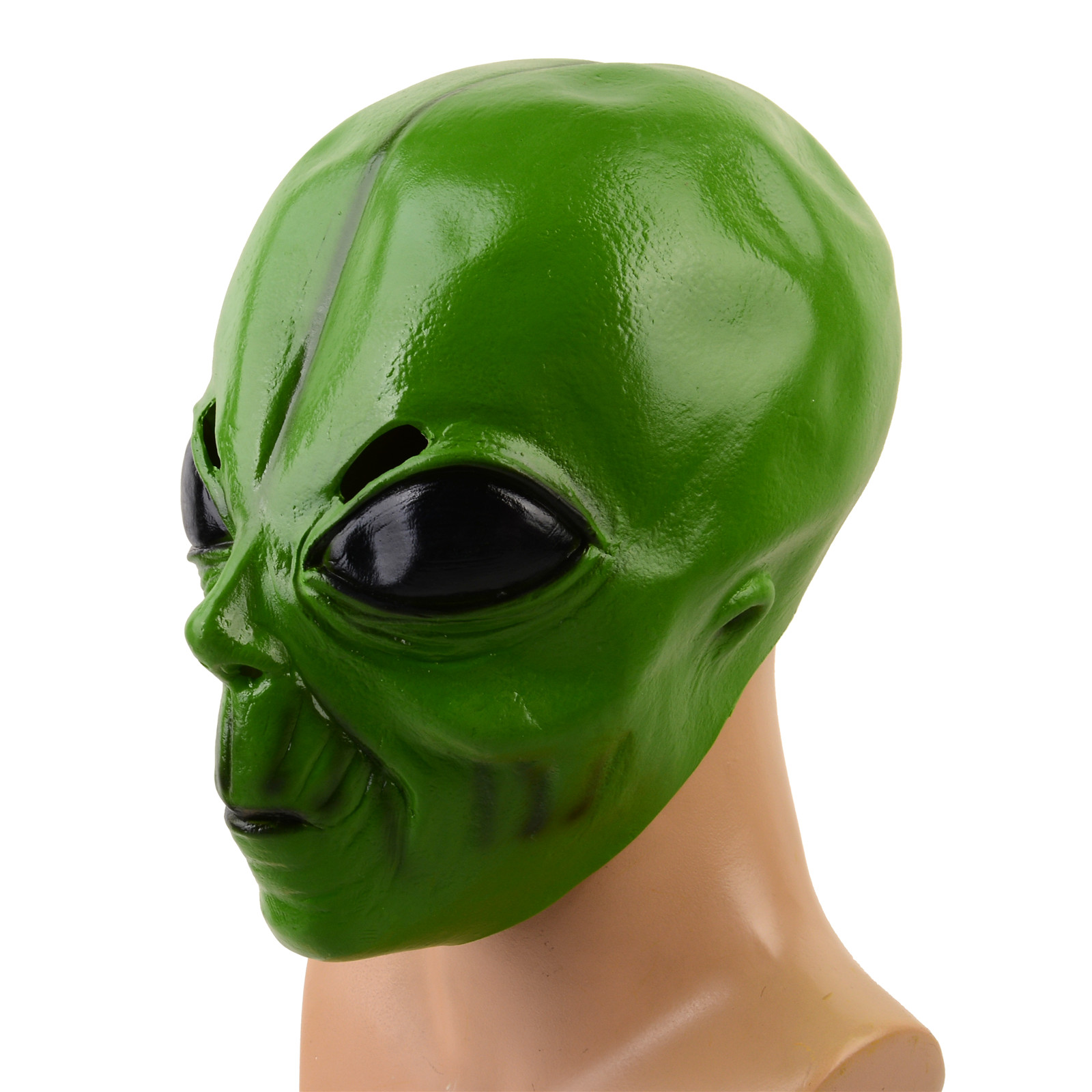 قناع رأس كائن فضائي أخضر واقعي - مراجعة Latex Alien Mask Realistic وسعره