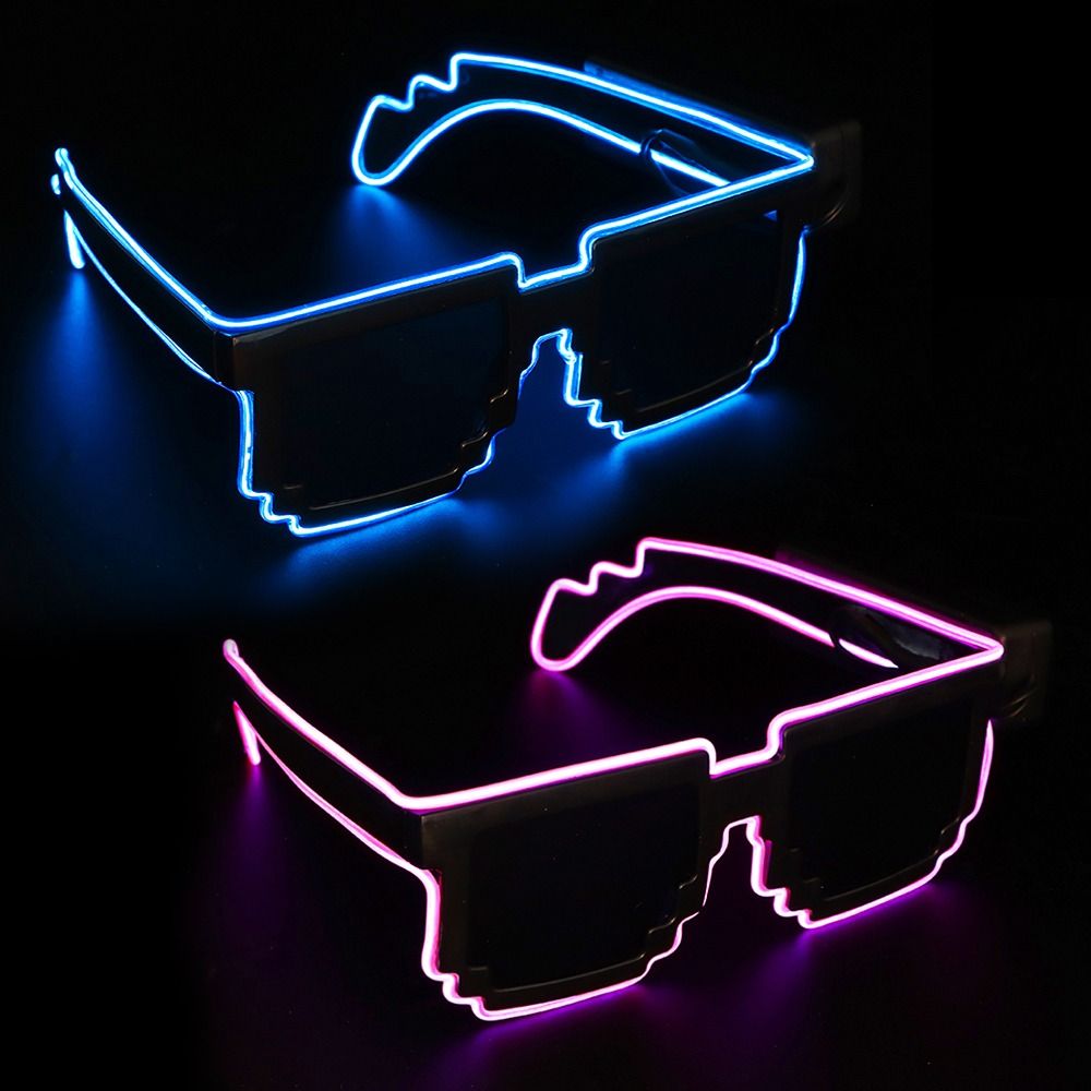 نظارات ليد فسيفساء حديثة لحفلا - مراجعة Glow In The Dark Party Glasses وسعره