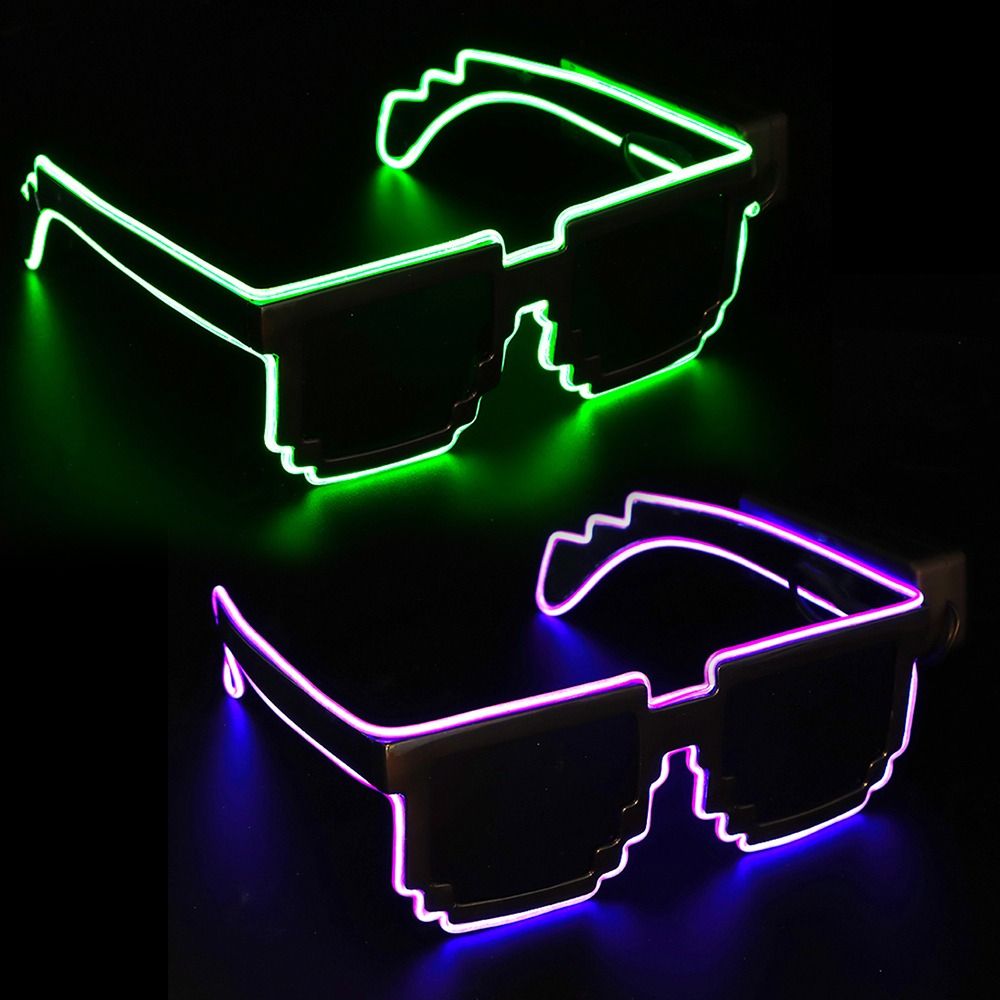 نظارات ليد فسيفساء حديثة لحفلا - مراجعة Glow In The Dark Party Glasses وسعره