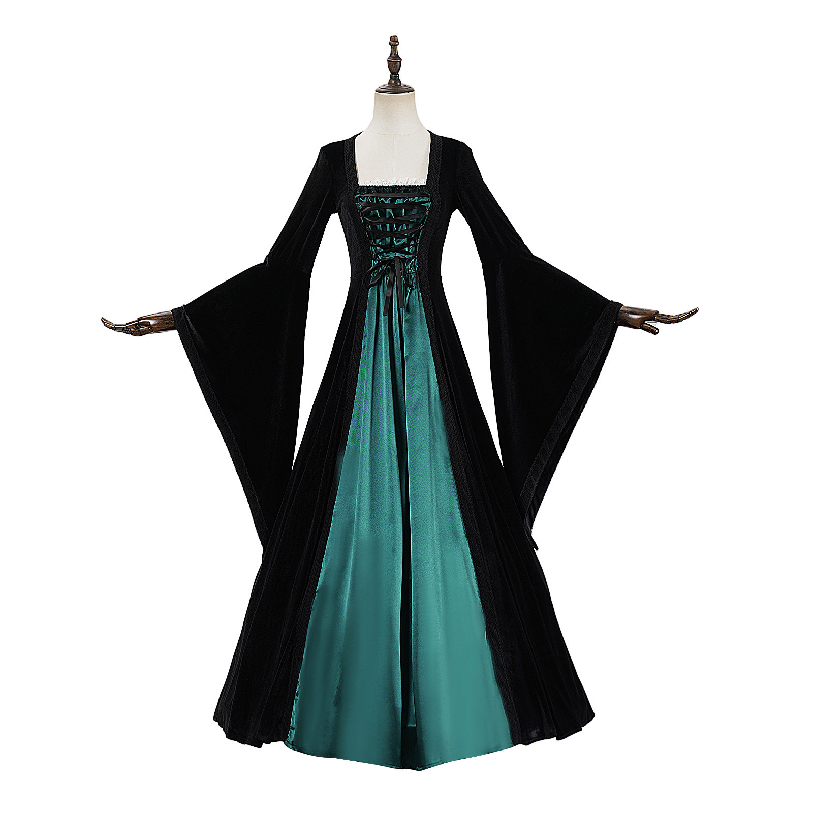 فستان كورسيه عتيق للهالوين، زي - مراجعة Medieval Renaissance Dress Women وسعره