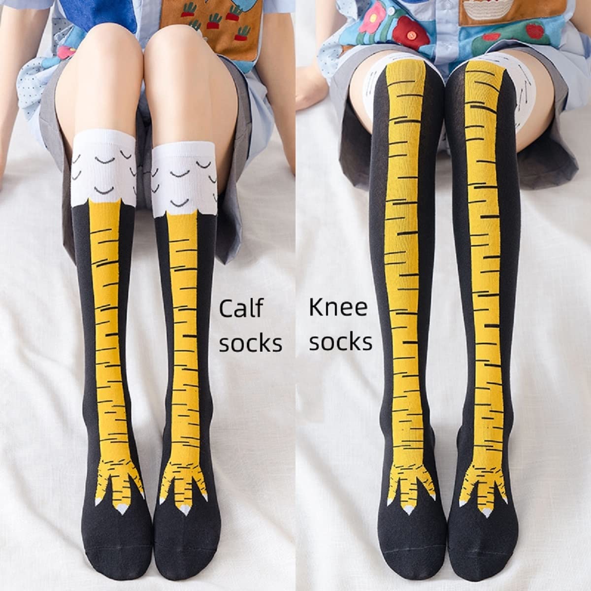 1/2/5 أزواج من الجوارب النسائي - مراجعة Funny Chicken Leg Socks وسعره