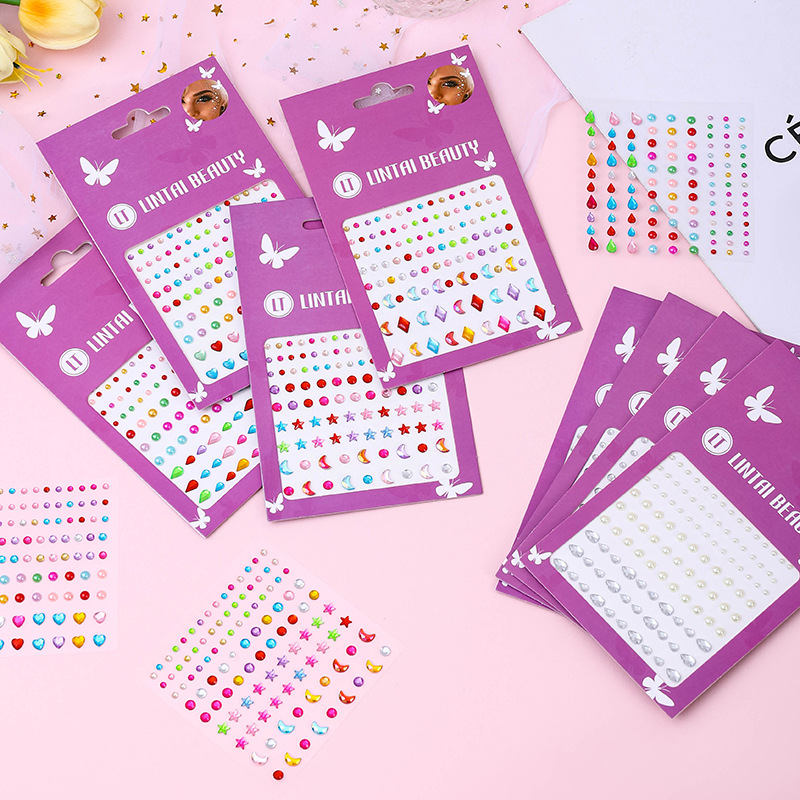 ملصقات أحجار الوجه اللامعة الأ - مراجعة Party Supplies وسعره