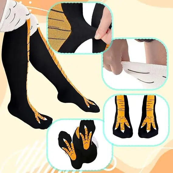 العصرية النساء الجوارب مع طول  - مراجعة Funny Chicken Leg Socks وسعره