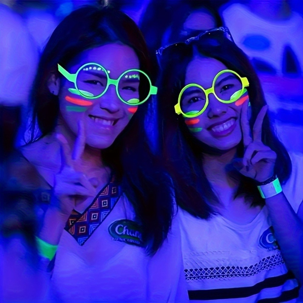 5/12 قطعة نظارات مضيئة في الظل - مراجعة Glow In The Dark Party Glasses وسعره