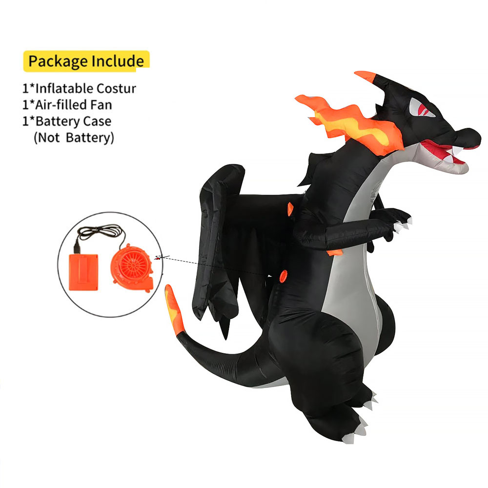 زي تنكري للبالغين على شكل تنين - مراجعة Inflatable Dinosaur Costume Adult وسعره