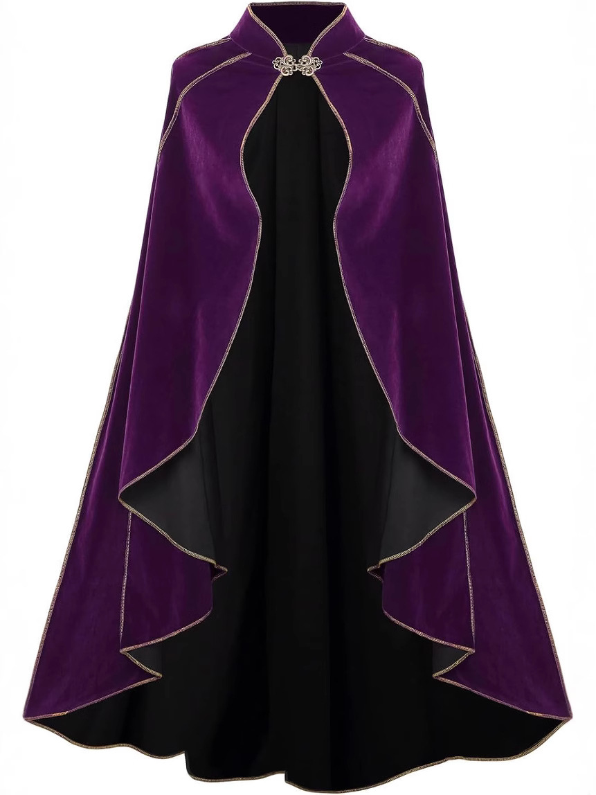 عباءة قطيفة عتيقة الطراز بحواف - مراجعة Medieval Renaissance Dress Women وسعره